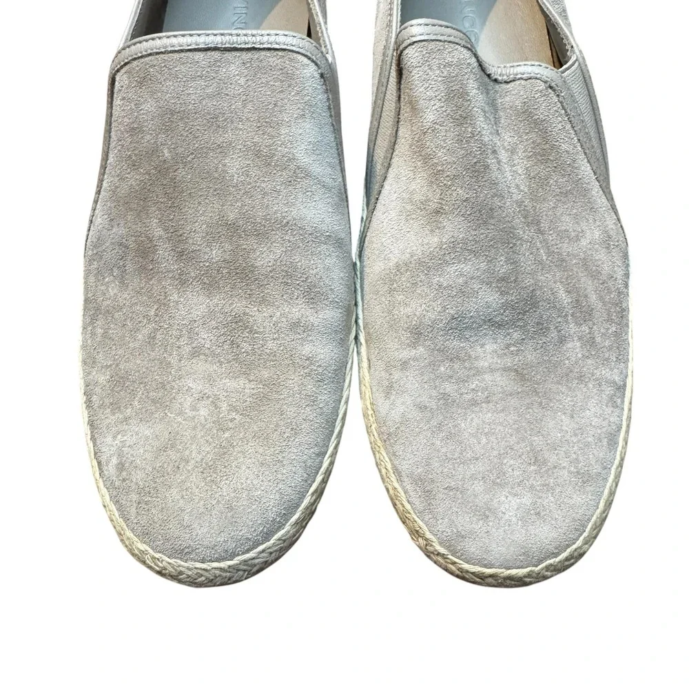 Vince Shoes Womens Size 8 Gray Suede‎ Espadrille Slip On Flats Casual Comfort
